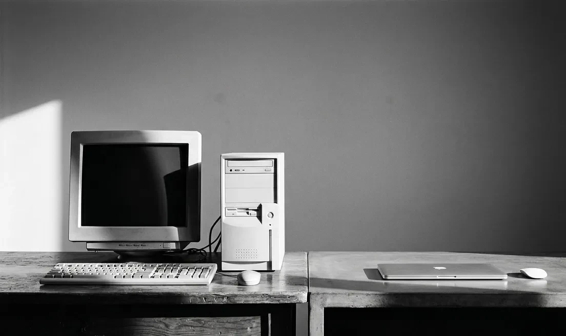 Vergleich veraltete und moderne Website
